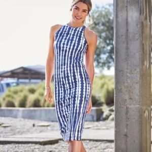 Athleta Tidal Midi Tank Dress Tie Dye XS